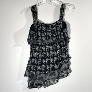 Fashion Bug Black and White Floral Blouse